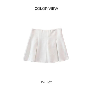 Tweed pleated mini skirt