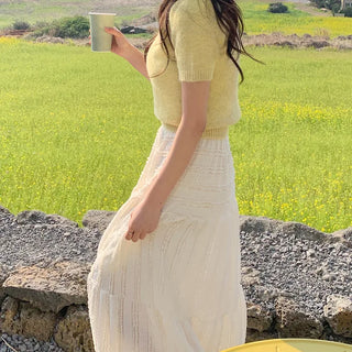 [Lined] Lace Long Skirt (3 colors)