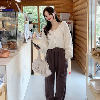 2-Way Twist Knit Hoodie (4 colors)