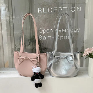 Ribbon Ballet Core Wrinkle Leather Tote Bag (6 colors)