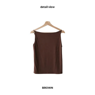 Boat neck sleeveless