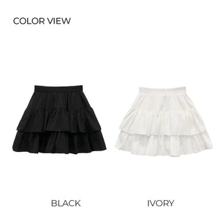 Tiered flared skirt (2 colors)