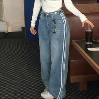 2-Way Line Wide Denim Pants (2 colors)