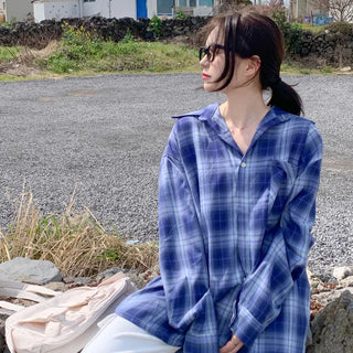 Oversized check shirt (2 colors)