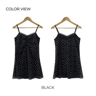 Flower Shirred Dress (2 colors)
