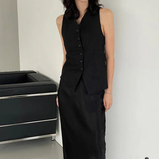 linen v neck vest (2c)
