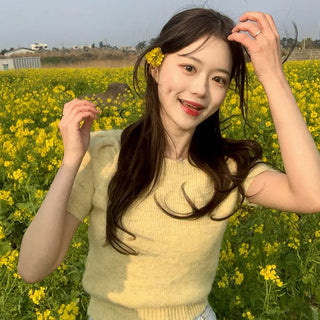 Bagel Puff Short-Sleeve Knit (3 colors)