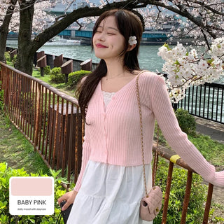 V-neck cardigan (7 colors)
