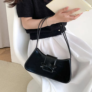 Ballet Core Ribbon Baguette Shoulder Bag