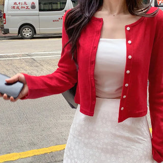 Flower Punching Round Cardigan (3 colors)