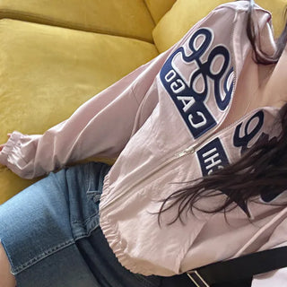 Nylon cropped hoodie (4 colors)