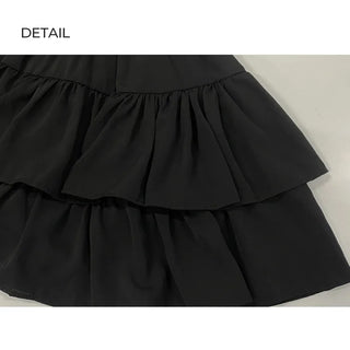 Tiered flared skirt (2 colors)