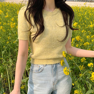 Bagel Puff Short-Sleeve Knit (3 colors)