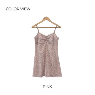 Flower Shirred Dress (2 colors)