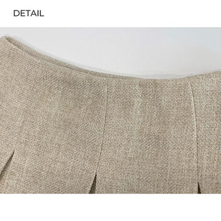 Tweed pleated mini skirt