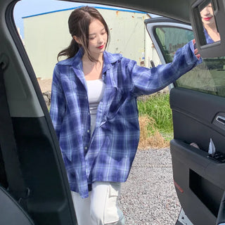 Oversized check shirt (2 colors)