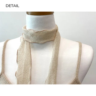 [Scarf Set] Flared Sleeveless Mini Dress (3 colors)