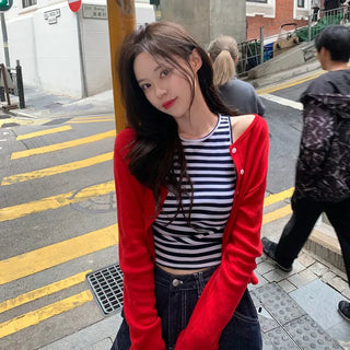 Flower Punching Round Cardigan (3 colors)