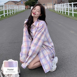 Oversized check shirt (2 colors)