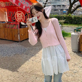 V-neck cardigan (7 colors)