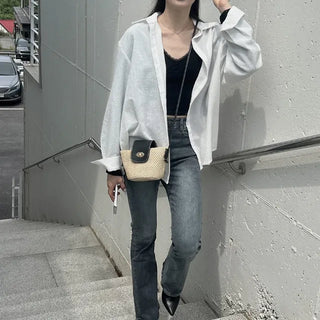 Medium Buckle Flap Mini Crossbody Bag (2 colors)