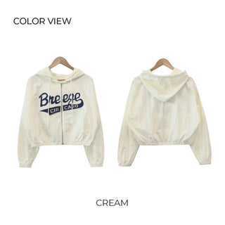 Nylon cropped hoodie (4 colors)