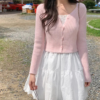 V-neck cardigan (7 colors)