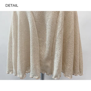 [Scarf Set] Flared Sleeveless Mini Dress (3 colors)