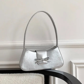 Ballet Core Ribbon Baguette Shoulder Bag