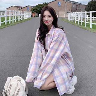 Oversized check shirt (2 colors)