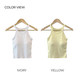 Sleeveless top with halter cups (5 colors)