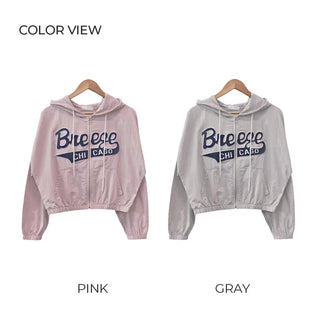 Nylon cropped hoodie (4 colors)