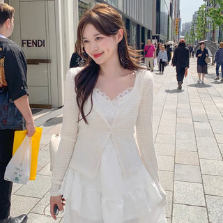 Lace layered cardigan (3 colors)