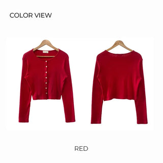 Flower Punching Round Cardigan (3 colors)
