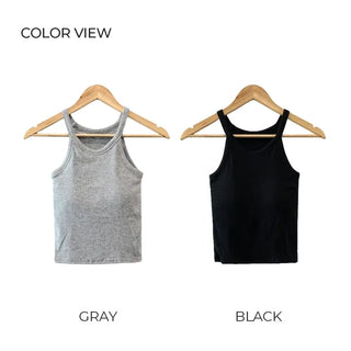 Sleeveless top with halter cups (5 colors)