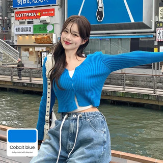 V-neck cardigan (7 colors)