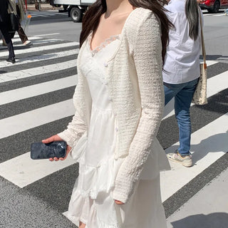 Lace layered cardigan (3 colors)