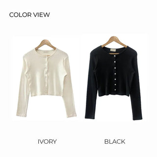 Flower Punching Round Cardigan (3 colors)