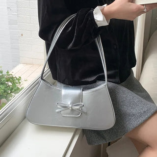 Ballet Core Ribbon Baguette Shoulder Bag