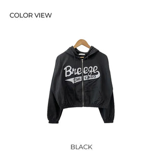 Nylon cropped hoodie (4 colors)