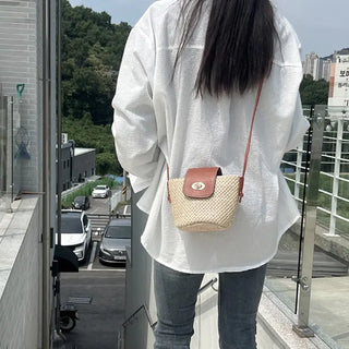 Medium Buckle Flap Mini Crossbody Bag (2 colors)