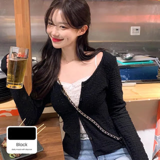 Lace layered cardigan (3 colors)
