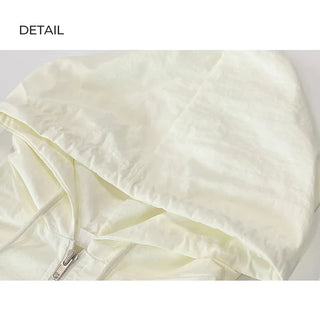 Nylon cropped hoodie (4 colors)