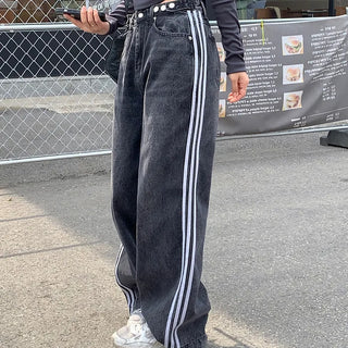 2-Way Line Wide Denim Pants (2 colors)