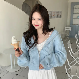 2-Way Twist Knit Hoodie (4 colors)