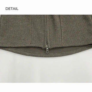 Slim 2-Way Zip-Up Hooded Dress (3 colors)