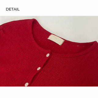 Flower Punching Round Cardigan (3 colors)