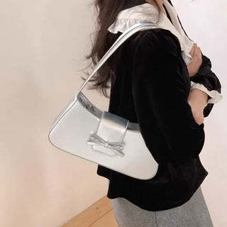 Ballet Core Ribbon Baguette Shoulder Bag