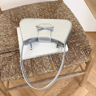 Ballet Core Ribbon Baguette Shoulder Bag