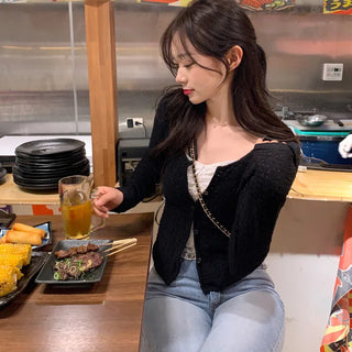 Lace layered cardigan (3 colors)